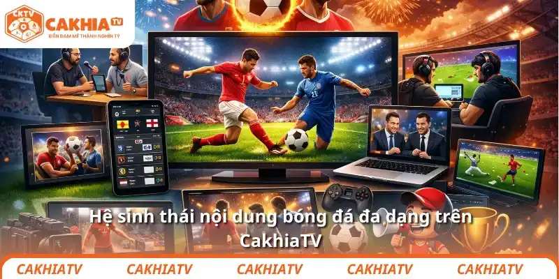 Hệ sinh th&aacute;i nội dung b&oacute;ng đ&aacute; đa dạng tr&ecirc;n CakhiaTV 